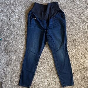 MATERNITY Dark Blue Skinny Jeans Full Panel